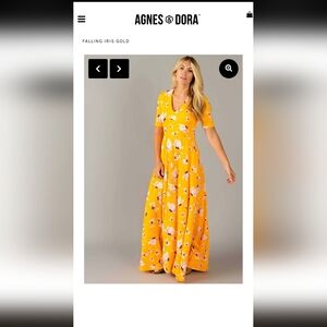 Agnes & Dora Essential Maxi Dress Baby Suede - Falling Iris Gold